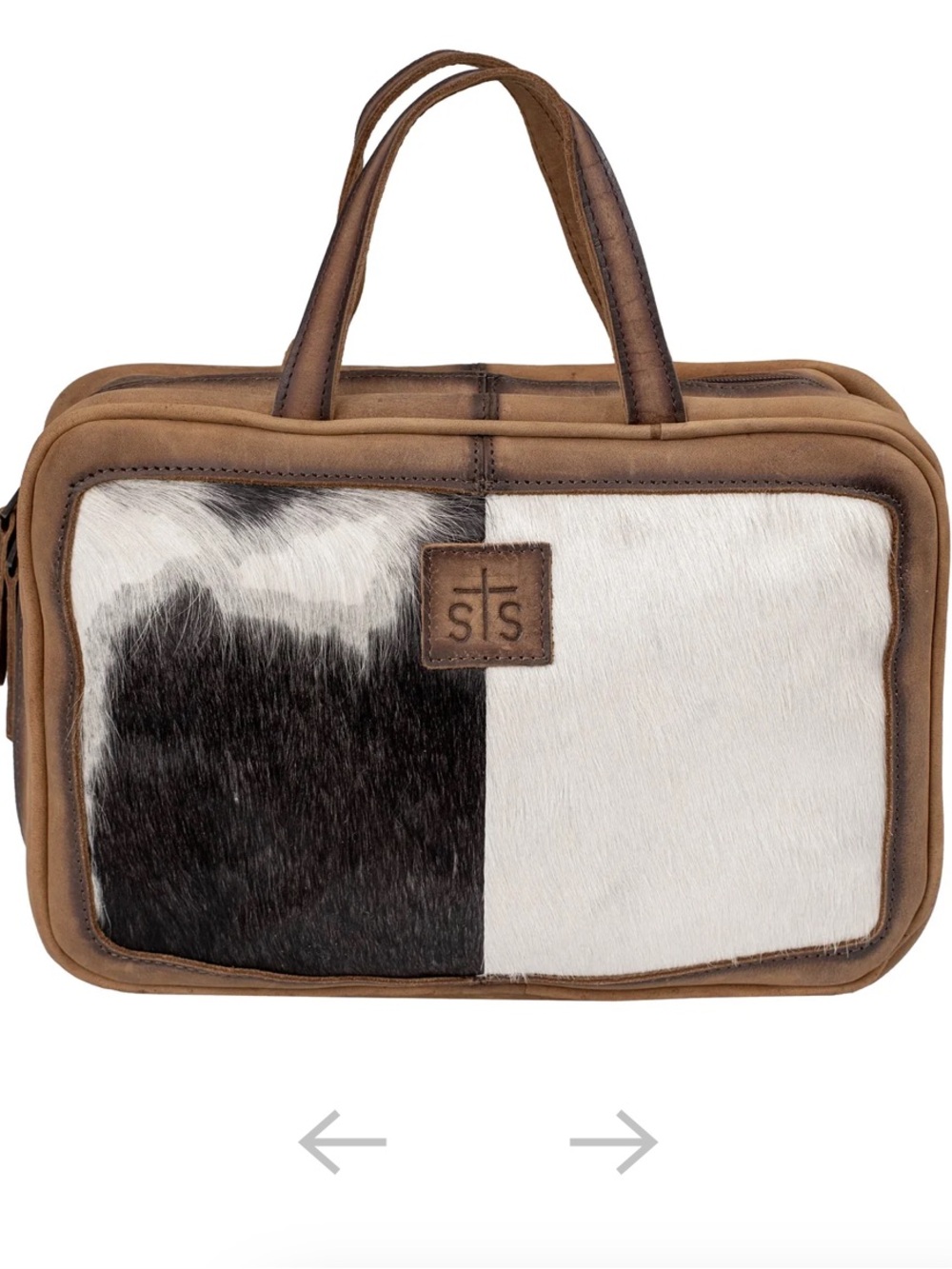 STS Cowhide Toiletry Bag genuine cowhide and full grain leather Travel Bag